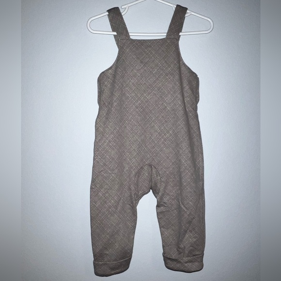 &Matilda Jane Overalls with textured grey look and orange thread - Picture 3 of 8